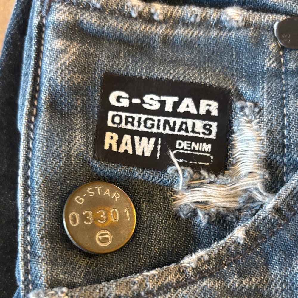 G-Star RAW Women’s Dark Blue 25/32 3301 Arc Loose Tapered Jeans - Picture 3 of 11
